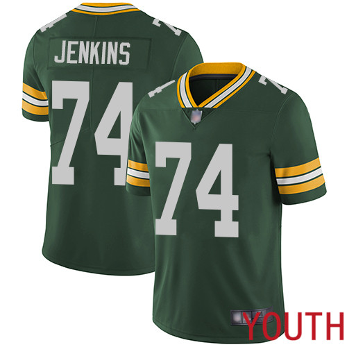 Green Bay Packers Limited Green Youth #74 Jenkins Elgton Home Jersey Nike NFL Vapor Untouchable->youth nfl jersey->Youth Jersey